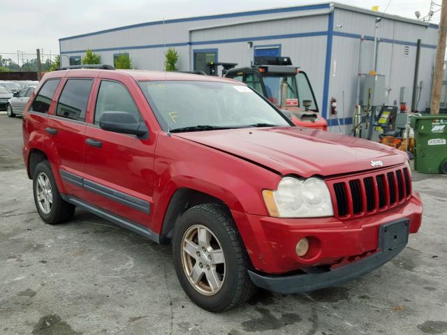 1J4GS48K35C585355 - 2005 JEEP GRAND CHER RED photo 1