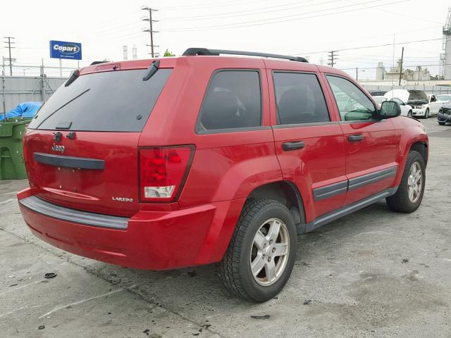 1J4GS48K35C585355 - 2005 JEEP GRAND CHER RED photo 4