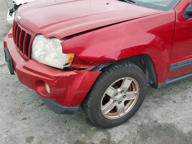 1J4GS48K35C585355 - 2005 JEEP GRAND CHER RED photo 9