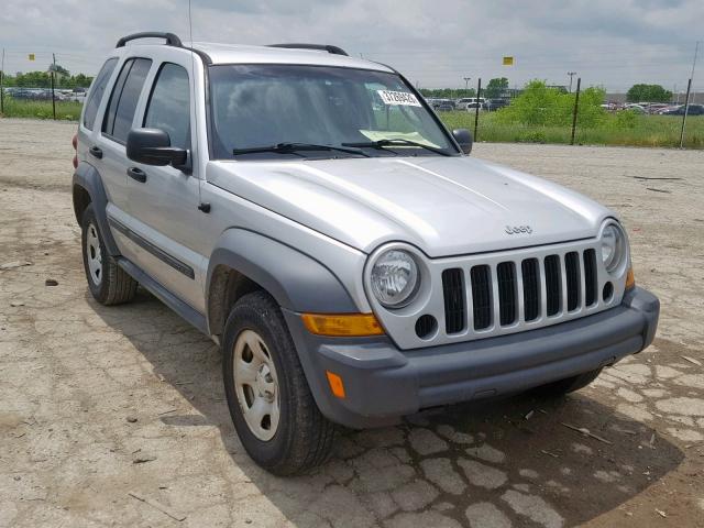 1J4GL48KX6W266192 - 2006 JEEP LIBERTY SP SILVER photo 1