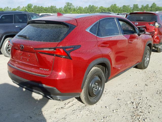 JTJYARBZXJ2106233 - 2018 LEXUS NX 300 RED photo 4