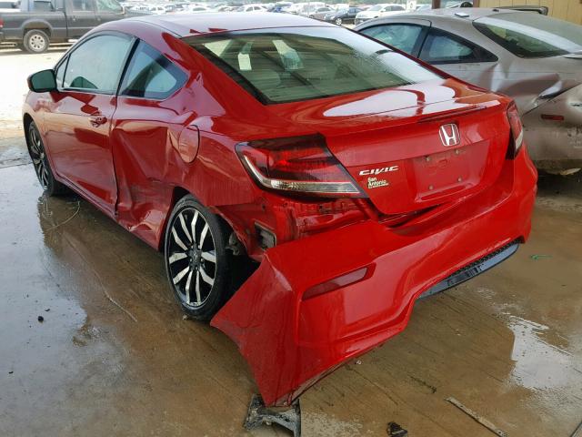 2HGFG3B0XFH526274 - 2015 HONDA CIVIC EXL RED photo 3