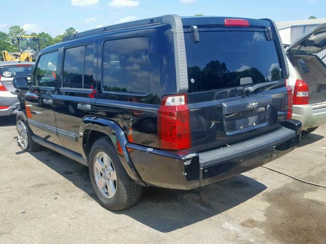 1J8HH48N76C106643 - 2006 JEEP COMMANDER BLACK photo 3