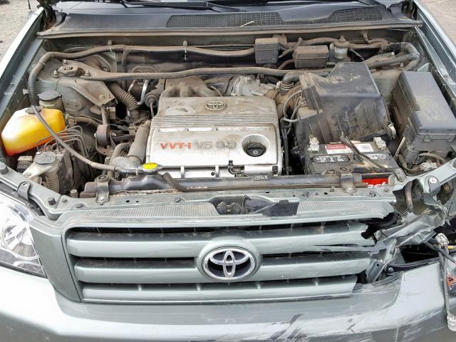 JTEEP21A350128871 - 2005 TOYOTA HIGHLANDER GREEN photo 7