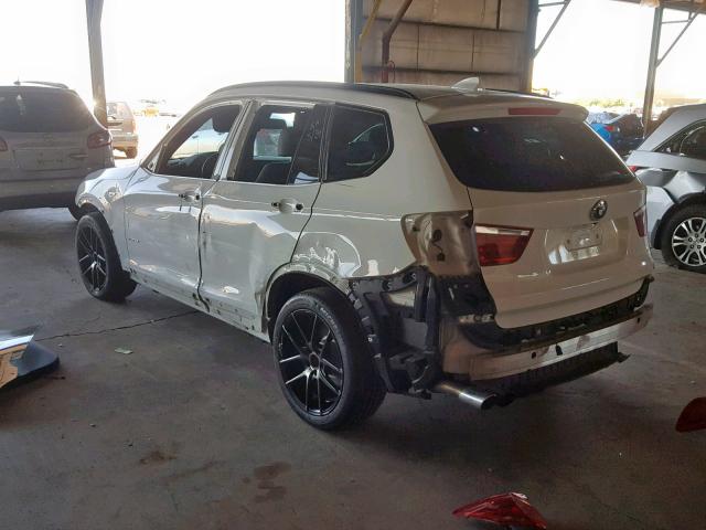 5UXWX7C50CL737626 - 2012 BMW X3 XDRIVE3 WHITE photo 3