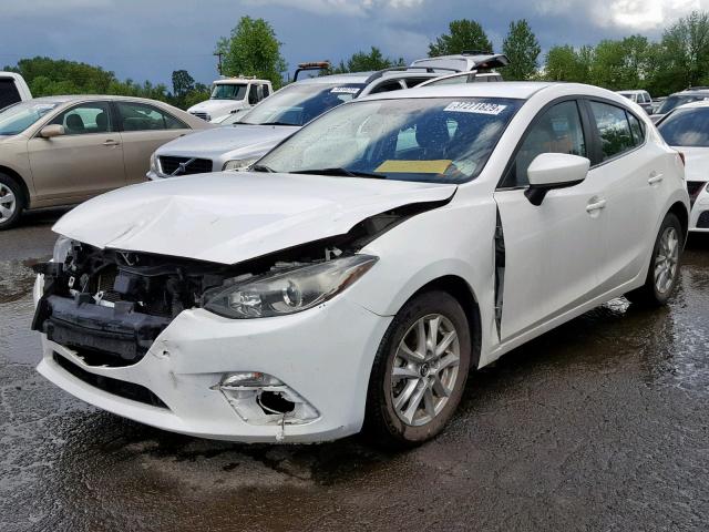 JM1BM1L78E1108783 - 2014 MAZDA 3 TOURING WHITE photo 2