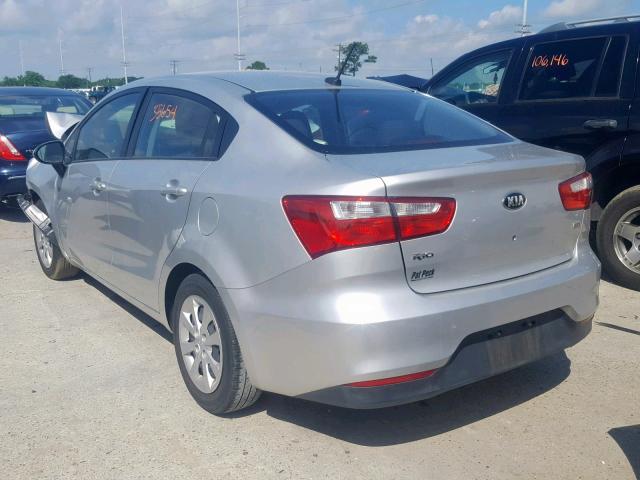 KNADM4A33G6621985 - 2016 KIA RIO LX SILVER photo 3