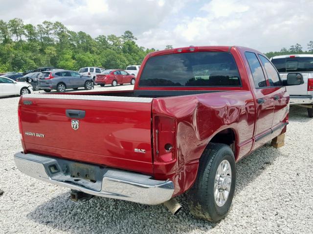 3D7KR28C86G258740 - 2006 DODGE RAM 2500 S MAROON photo 4