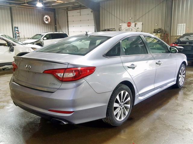 5NPE34AF8GH350769 - 2016 HYUNDAI SONATA SPO BLUE photo 4