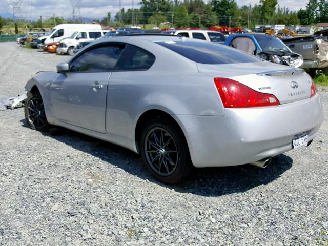 JN1CV6EL1AM150135 - 2010 INFINITI G37 SILVER photo 3