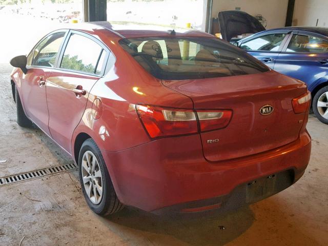 KNADM4A37D6098109 - 2013 KIA RIO LX RED photo 3