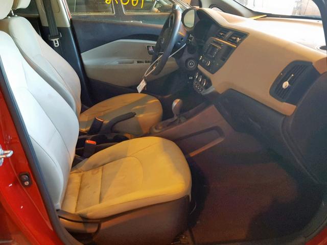 KNADM4A37D6098109 - 2013 KIA RIO LX RED photo 5