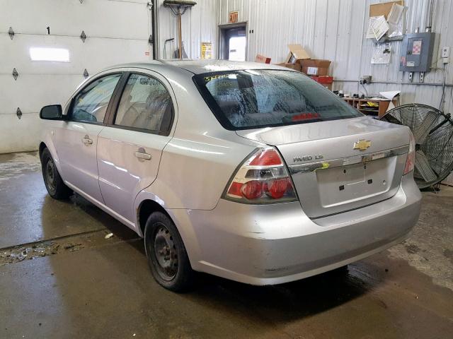 KL1TD56678B020280 - 2008 CHEVROLET AVEO BASE Gümüş foto 3