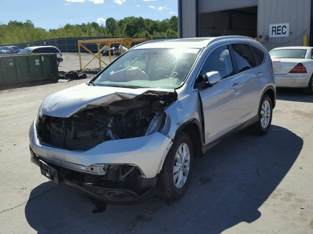 5J6RM4H72EL081183 - 2014 HONDA CR-V EXL SILVER photo 2