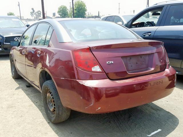 1G8AL52F33Z194687 - 2003 SATURN ION LEVEL MAROON photo 3