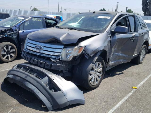 2FMDK3JC3ABA51946 - 2010 FORD EDGE SEL GRAY photo 2