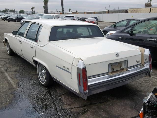 1G6DW69Y9G9730333 - 1986 CADILLAC FLEETWOOD WHITE photo 3