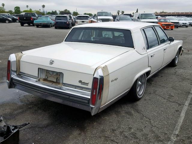 1G6DW69Y9G9730333 - 1986 CADILLAC FLEETWOOD WHITE photo 4