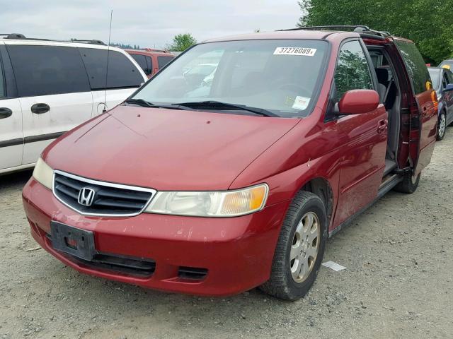 2HKRL186X2H537378 - 2002 HONDA ODYSSEY EX RED photo 2