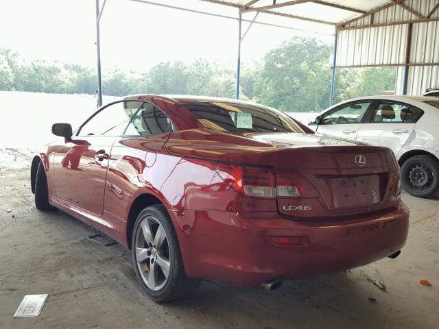 JTHFF2C25A2510818 - 2010 LEXUS IS 250 RED photo 3