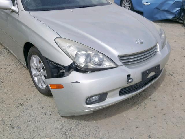 JTHBF30G636017939 - 2003 LEXUS ES 300 SILVER photo 9