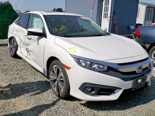 19XFC1F76GE202063 - 2016 HONDA CIVIC EXL WHITE photo 1