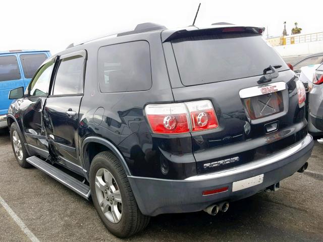 1GKLRKED1AJ144148 - 2010 GMC ACADIA SL BLACK photo 3