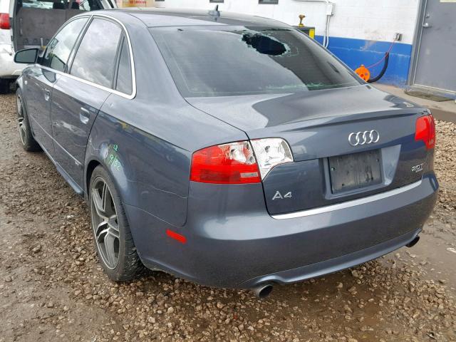 WAUEF78E66A197415 - 2006 AUDI A4 S-LINE GRAY photo 3