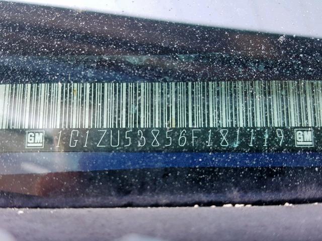 1G1ZU53856F181119 - 2006 CHEVROLET MALIBU LTZ 蓝色 照片 10