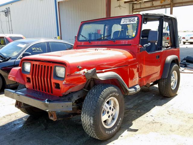 1J4FY19P1RP455107 - 1994 JEEP WRANGLER / RED photo 2