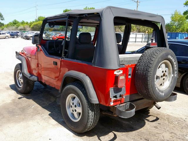 1J4FY19P1RP455107 - 1994 JEEP WRANGLER / RED photo 3