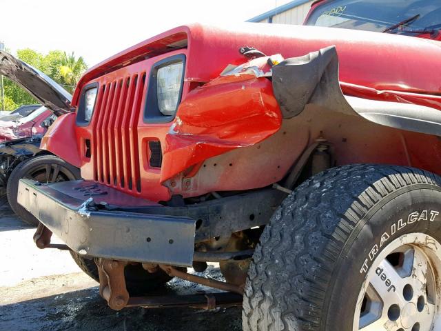 1J4FY19P1RP455107 - 1994 JEEP WRANGLER / RED photo 9