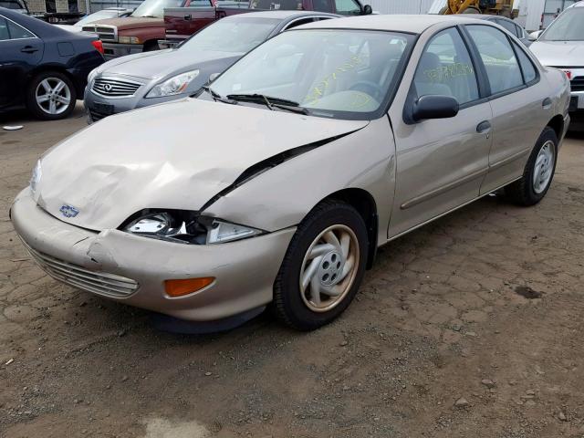 1G1JF5243X7256305 - 1999 CHEVROLET CAVALIER L GOLD photo 2