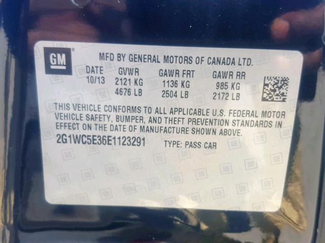 2G1WC5E36E1123291 - 2014 CHEVROLET IMPALA LIM BLACK photo 10