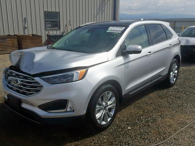 2FMPK4K98KBB53234 - 2019 FORD EDGE TITAN SILVER photo 2