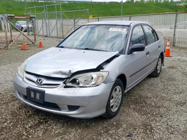 1HGES16305L020439 - 2005 HONDA CIVIC DX V SILVER photo 2