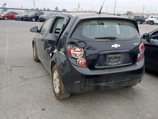 1G1JA6SH0C4109782 - 2012 CHEVROLET SONIC LS BLACK photo 3