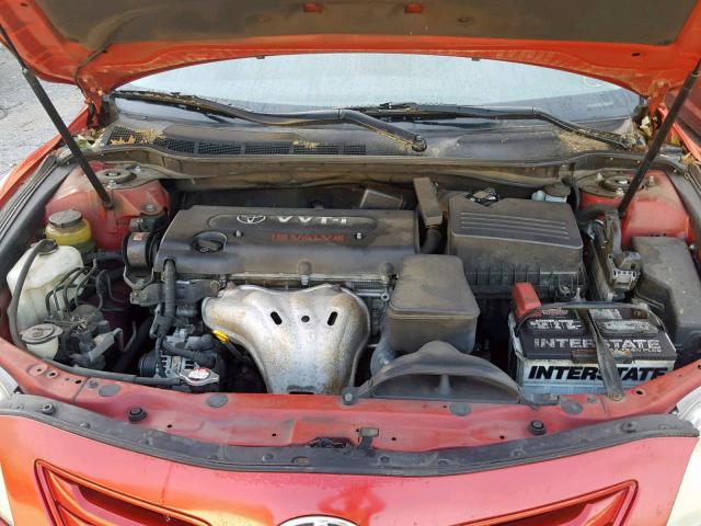 4T1BE46K57U043578 - 2007 TOYOTA CAMRY NEW RED photo 7