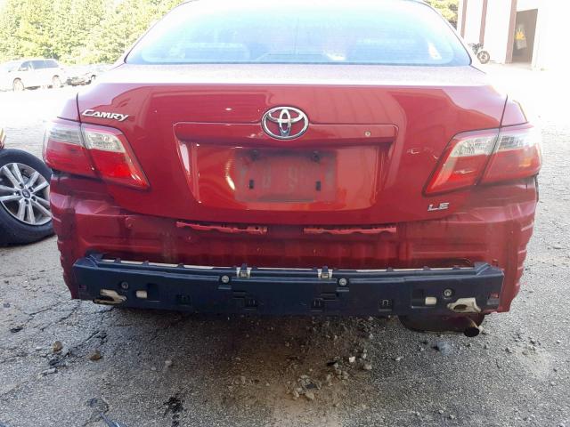 4T1BE46K57U043578 - 2007 TOYOTA CAMRY NEW RED photo 9