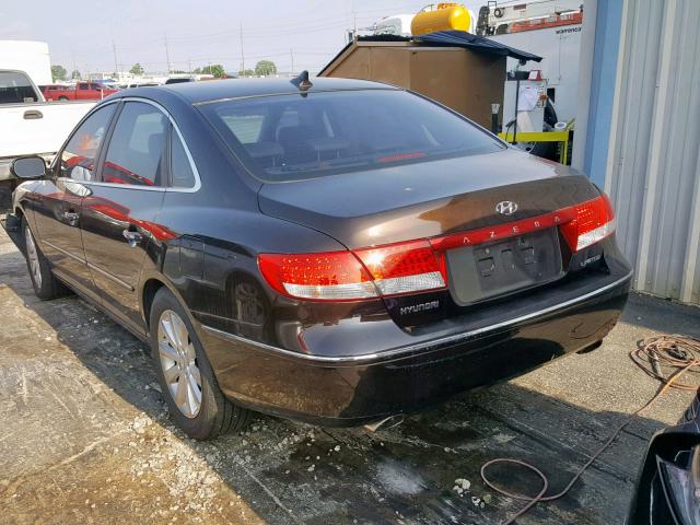 KMHFC4DF4AA513525 - 2010 HYUNDAI AZERA GLS BLACK photo 3