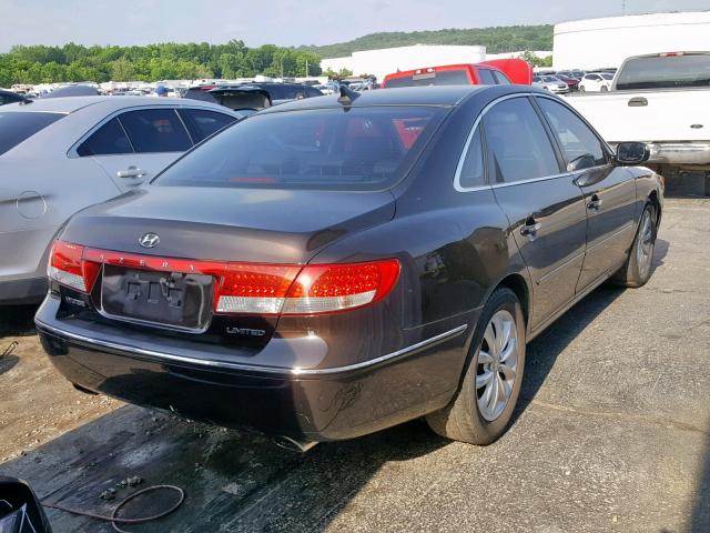 KMHFC4DF4AA513525 - 2010 HYUNDAI AZERA GLS BLACK photo 4