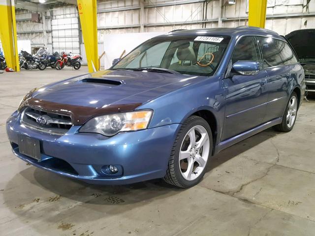 4S3BP676X54313171 - 2005 SUBARU LEGACY GT BLUE photo 2