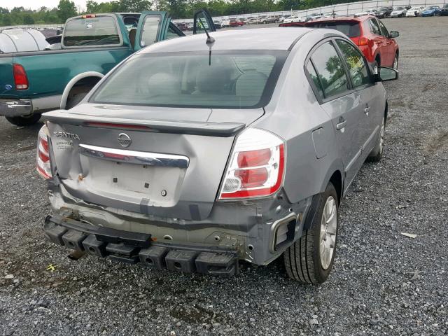 3N1AB6AP0BL624516 - 2011 NISSAN SENTRA 2.0 GRAY photo 4