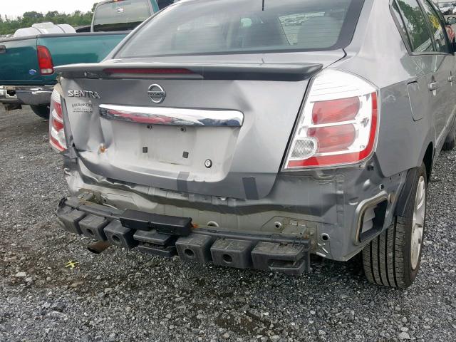 3N1AB6AP0BL624516 - 2011 NISSAN SENTRA 2.0 GRAY photo 9