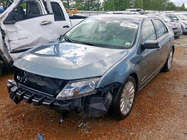 3FADP0L32BR257401 - 2011 FORD FUSION HYB BLUE photo 2