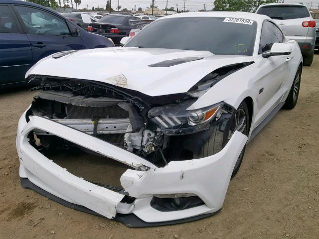 1FA6P8CF1G5237619 - 2016 FORD MUSTANG GT WHITE photo 2