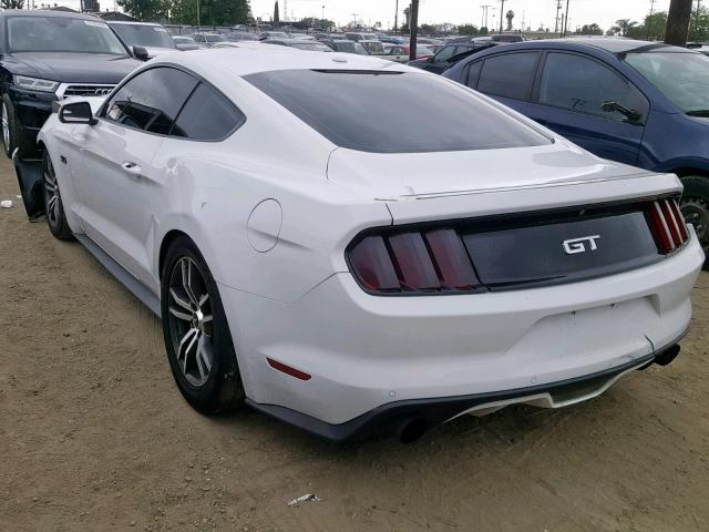 1FA6P8CF1G5237619 - 2016 FORD MUSTANG GT WHITE photo 3