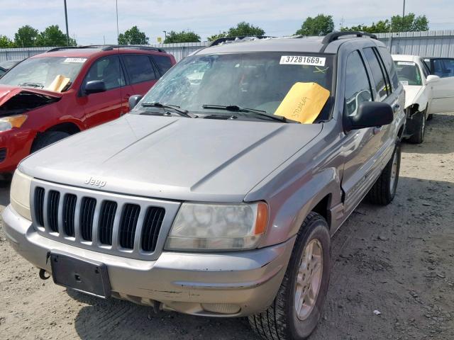 1J4GW58N6YC170023 - 2000 JEEP GRAND CHER GRAY photo 2