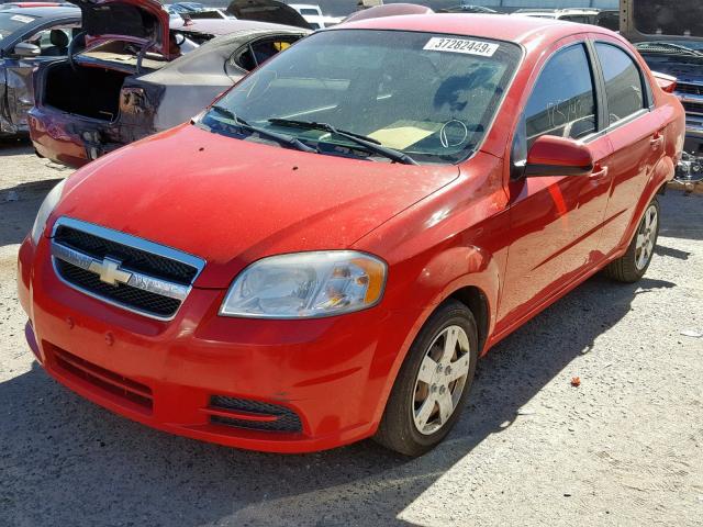 KL1TD5DEXAB110149 - 2010 CHEVROLET AVEO LS RED photo 2