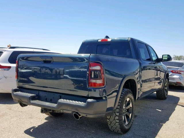 1C6SRFLT8KN630398 - 2019 RAM 1500 REBEL ლურჯი ფოტო 4